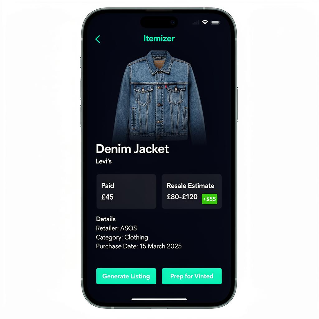 Item detail screen